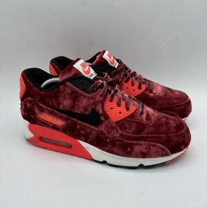 Nike Air Max 90‎ Sneakers Mens 8.5 25th Anniversary Red Velvet 725235-600